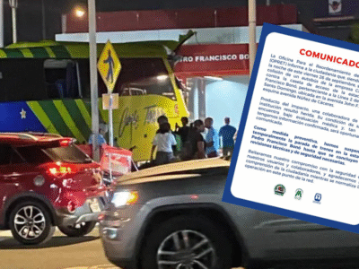 Autobús de Caribe Tours choca contra estación del Metro en Santo Domingo; una persona herida