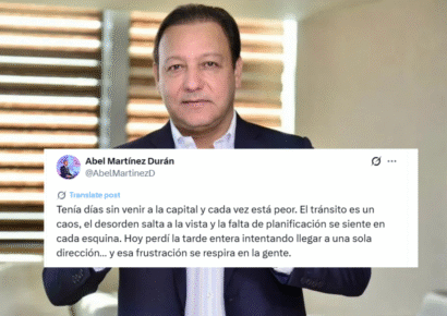 Abel Martínez critica desorden urbano en Santo Domingo y cuestiona planificación estatal
