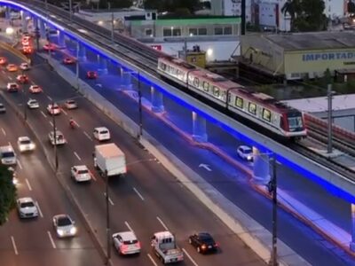 Línea 2C del Metro de Santo Domingo se ilumina durante prueba dinámica nocturna