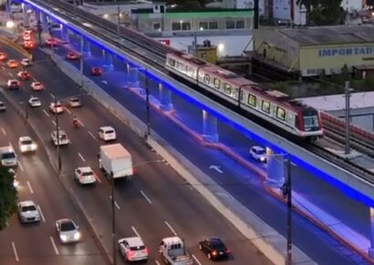 Línea 2C del Metro de Santo Domingo se ilumina durante prueba dinámica nocturna