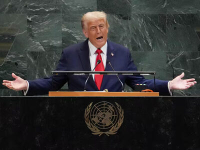 Discurso de Trump en la ONU comienza con teleprompter dañado: “Quien esté operando esto está en grandes problemas”