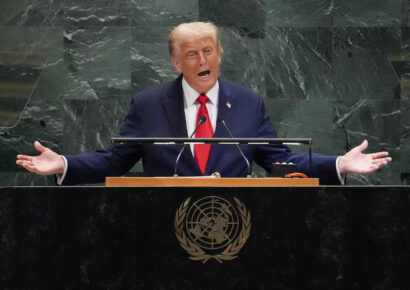 Discurso de Trump en la ONU comienza con teleprompter dañado: “Quien esté operando esto está en grandes problemas”