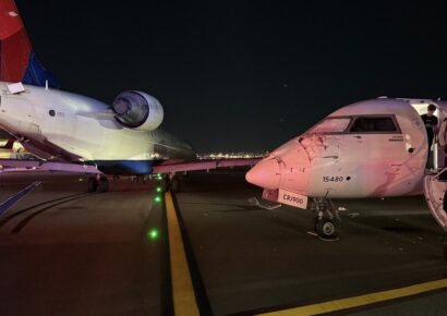 Dos aviones de Delta colisionan en pista de LaGuardia y provocan evacuación de pasajeros