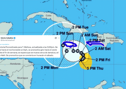 Melissa podría girar al oeste y convertirse en huracán: “La trayectoria cambiará el fin de semana”