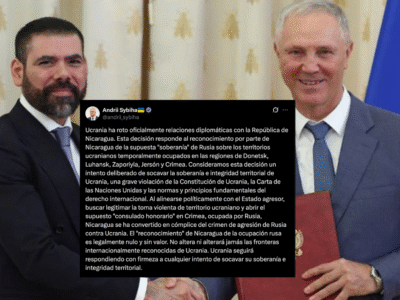 Ucrania rompe relaciones diplomáticas con Nicaragua por reconocimiento de territorios ocupados