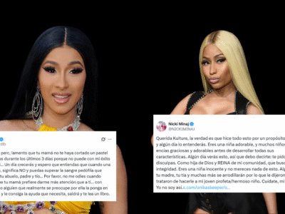 Cardi B y Nicki Minaj se disculpan por mencionar a sus hijos en disputa pública