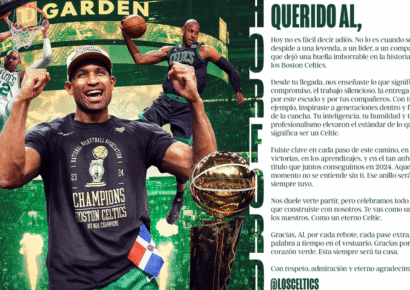 Al Horford se despide como un eterno Celtic