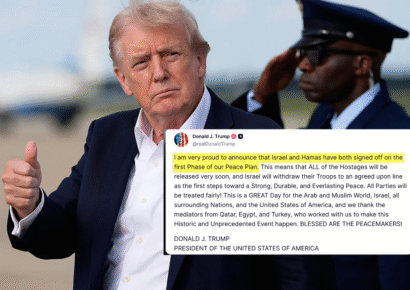 Trump anuncia acuerdo inicial entre Israel y Hamás para liberar rehenes y retirar tropas de Gaza