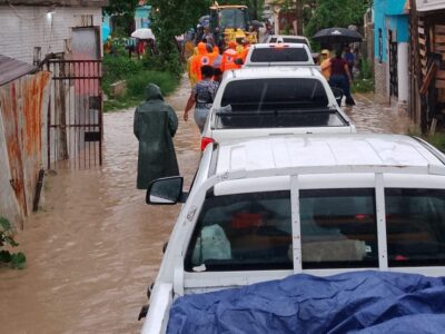 Varias familias desplazadas en SPM por fuertes lluvias de la tormenta Melissa