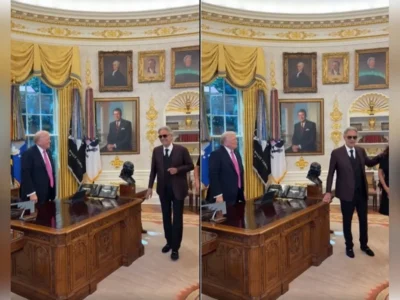 Andrea Bocelli sorprende con actuación en el Despacho Oval para el presidente Trump