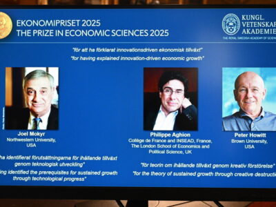 Trío de economistas gana el Nobel por su estudio sobre innovación y crecimiento