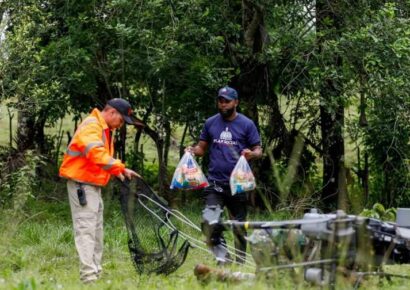 Drones entregan raciones de emergencia en Santo Domingo Norte