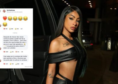 Yailin «La Más Viral» sufre accidente y agradece estar viva