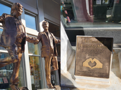 Reaparece en Washington estatua de Trump y Epstein en medio de polémica por documentos del Congreso