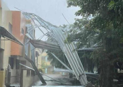 Fuertes ráfagas y nube embudo afectan a Mao, Valverde