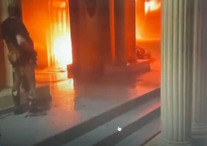 Incendio en destacamento de Santiago Rodríguez provoca caos y dos lesionados leves