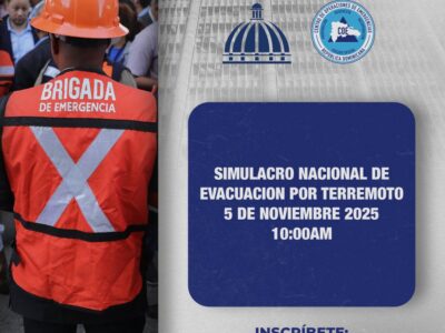 COE realizará Simulacro Nacional de Evacuación por Terremoto este miércoles 5 de noviembre