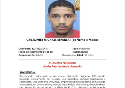 Identifican a Cristopher Michael Espaillat como segundo implicado en ataque armado en Los Girasoles III