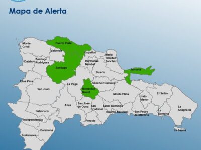COE coloca cuatro provincias en alerta verde por vaguada