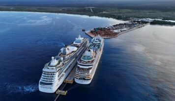 Pedernales hace historia con primer doble atraque de cruceros