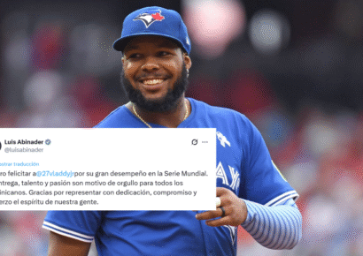 Presidente Abinader felicita a Vladimir Guerrero Jr. por su actuación en la Serie Mundial