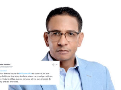 Comunicador Pedro Jiménez anuncia periodo de reflexión ante resultados en Fuerza del Pueblo