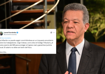 Leonel Fernández reclama indexar tramo exento del ISR y advierte que la inflación se convierte en “impuesto encubierto”