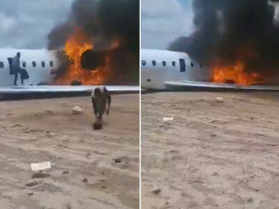 Avión con ministro de Minas congoleño se sale de la pista y se incendia en Kolwezi