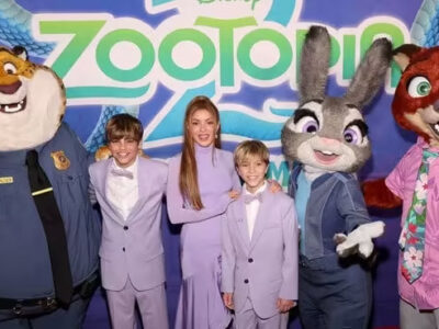 Shakira deslumbra en la premiere mundial de Zootopia 2 junto a sus hijos, quienes debutan con un divertido cameo