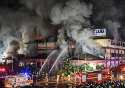 Al menos 23 muertos en un incendio en un club nocturno de Goa, India