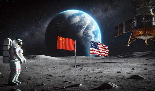 EE.UU. y China lideran la nueva carrera lunar en 2025
