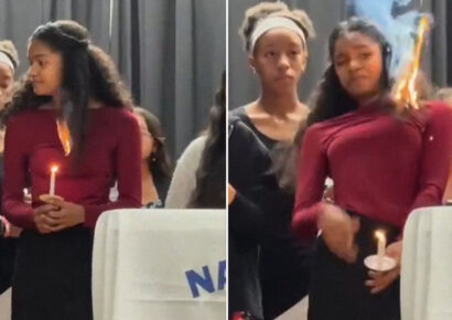 ¡Qué actitud! Joven asombra por su reacción luego de que su cabello se incendiara