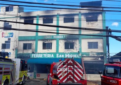 Así quedó la Ferretería San Miguel luego del incendio