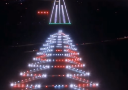 Aeropuerto de Ámsterdam decora pista de aterrizaje con inteligencia artificial por Navidad
