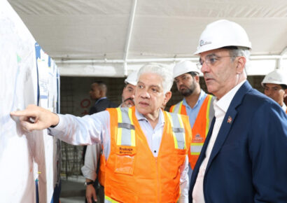 Presidente Abinader supervisa avances del túnel en la Plaza de la Bandera