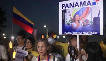Venezolanos en Latinoamérica marchan en apoyo a María Corina Machado previo al Nobel de la Paz 2025