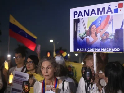 Venezolanos en Latinoamérica marchan en apoyo a María Corina Machado previo al Nobel de la Paz 2025