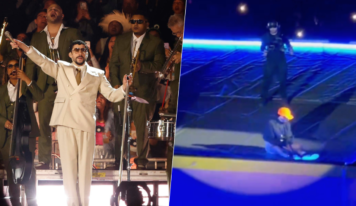 Bad Bunny sufre caída durante su primer concierto en México; así ocurrió el incidente
