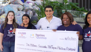 CAASD supera meta y recolecta 2.6 millones de tapitas para apoyar quimioterapia infantil