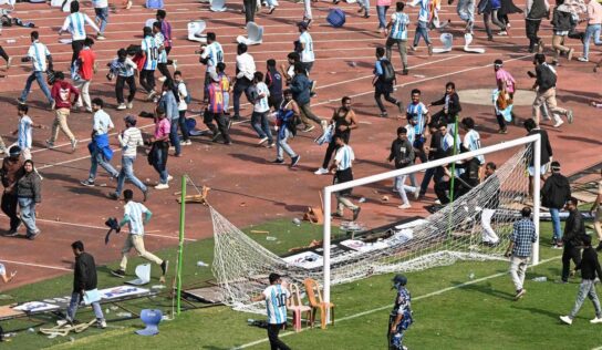 Disturbios en Calcuta por breve aparición de Lionel Messi en el ‘GOAT Tour’