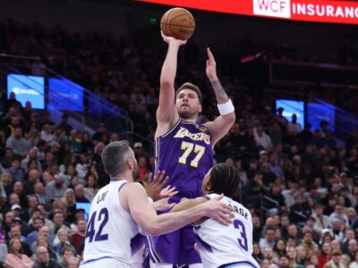 Doncic brilla con triple-doble y guía a los Lakers a una victoria sobre los Jazz