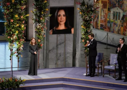 María Corina Machado llega a Oslo tras recibir el Nobel de la Paz