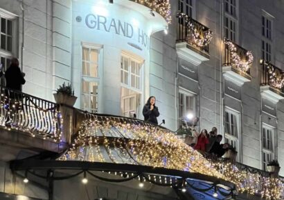 María Corina Machado hace su primera aparición pública en Oslo