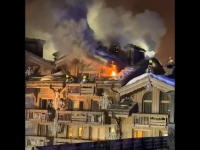 Fuego devasta hotel de lujo en los Alpes franceses: evacuadas más de 270 personas
