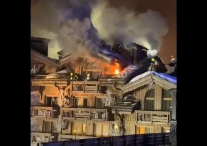 Fuego devasta hotel de lujo en los Alpes franceses: evacuadas más de 270 personas
