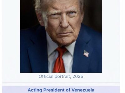 Trump publica imagen alterada donde se presenta como “presidente interino de Venezuela