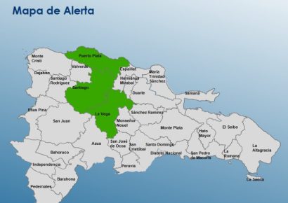 COE coloca a Santiago, La Vega y Puerto Plata en alerta verde por vaguada