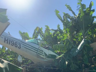 Avioneta de fumigación se desploma en finca de Montecristi