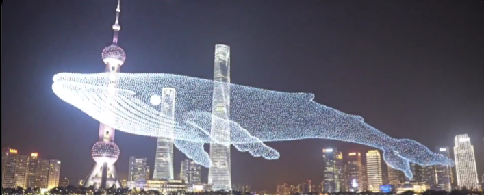 China presenta un espectáculo con 65 mil drones