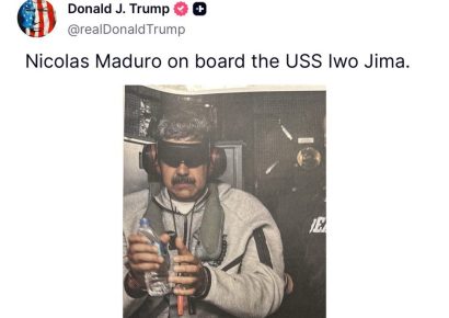 Trump publica imagen de Maduro tras su captura y anuncia que EE. UU. tomará el control de Venezuela hasta una transición ‘segura’ y ‘apropiada’